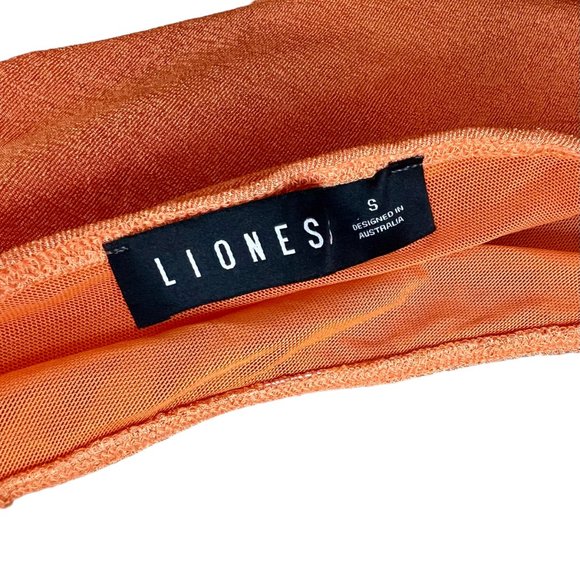 LIONESS The Goddess Orange One Shoulder Ruched Mini Dress - Picture 4 of 5